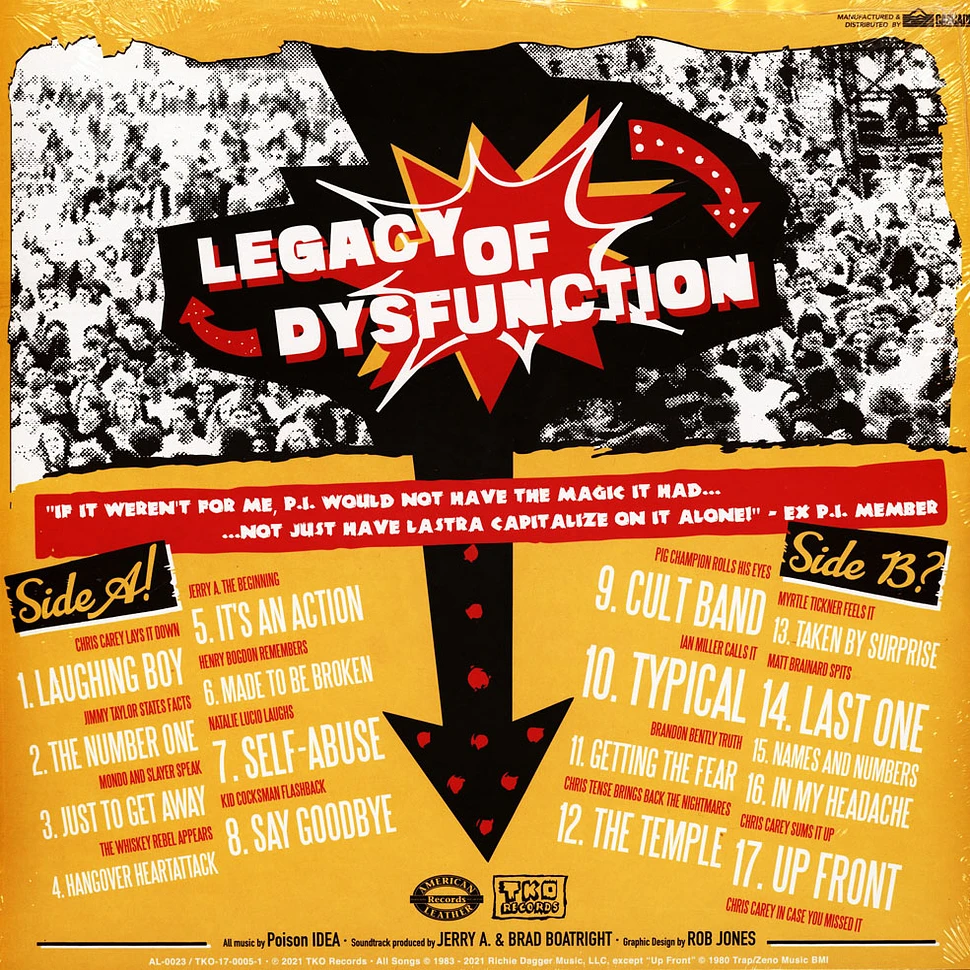 Poison Idea - Legacy Of Dysfunction: Music From The Motion Picture