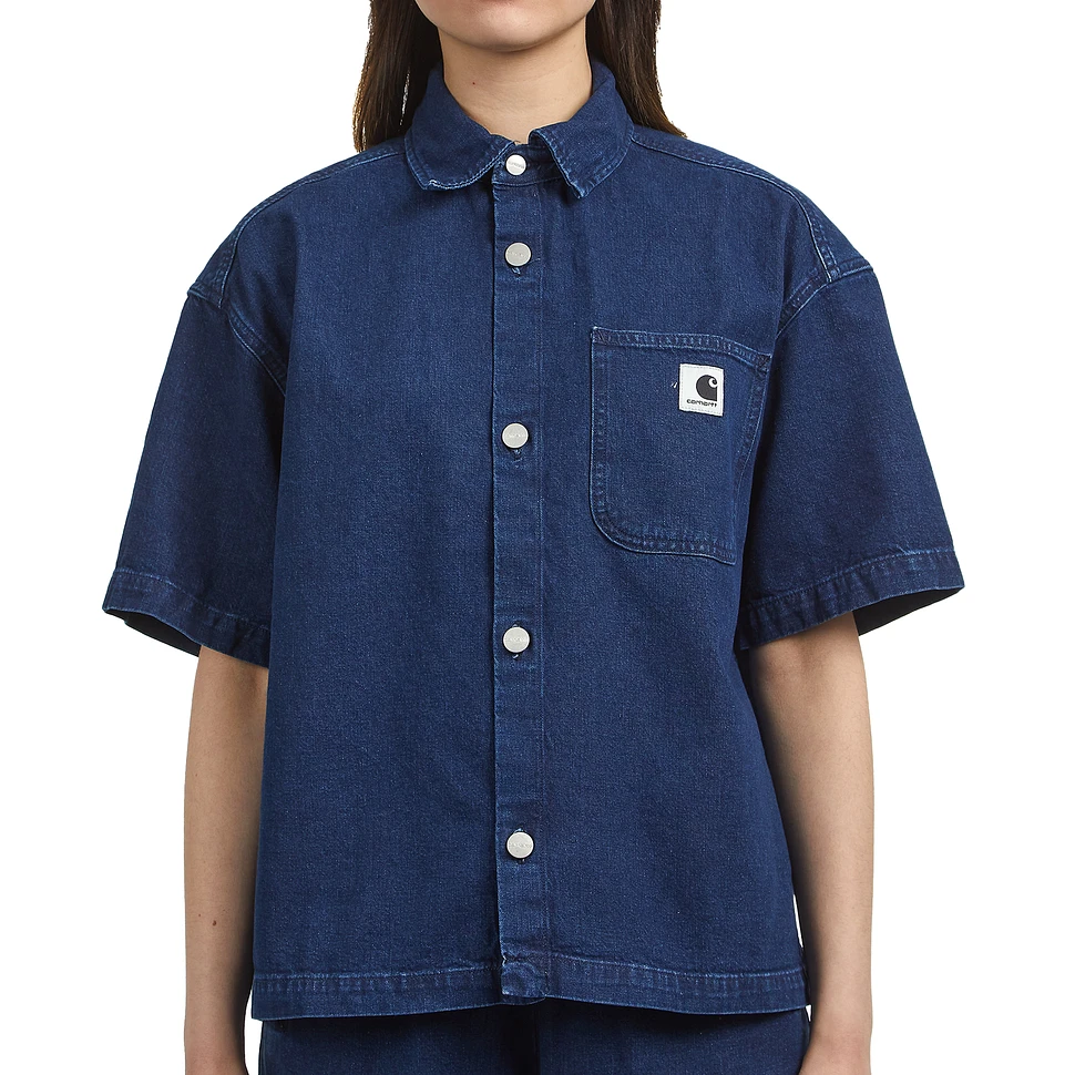 Carhartt WIP - W' S/S Lovilia Shirt "Perry" Denim, 9.25 oz