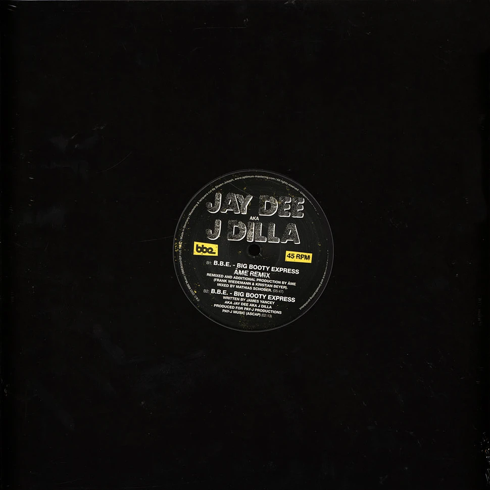 J Dilla Big Booty Express Pepe Baradock And Ame Mixes Vinyl 12