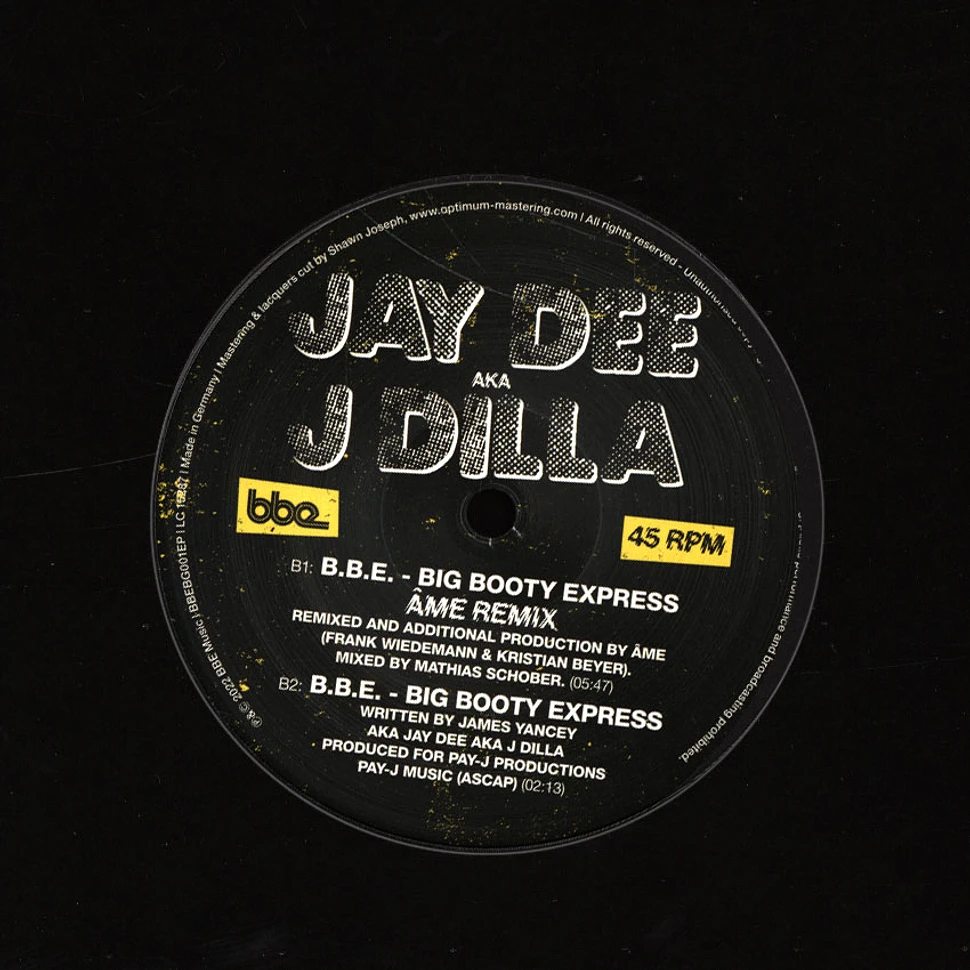 J Dilla Big Booty Express Pepe Baradock And Ame Mixes Vinyl 12