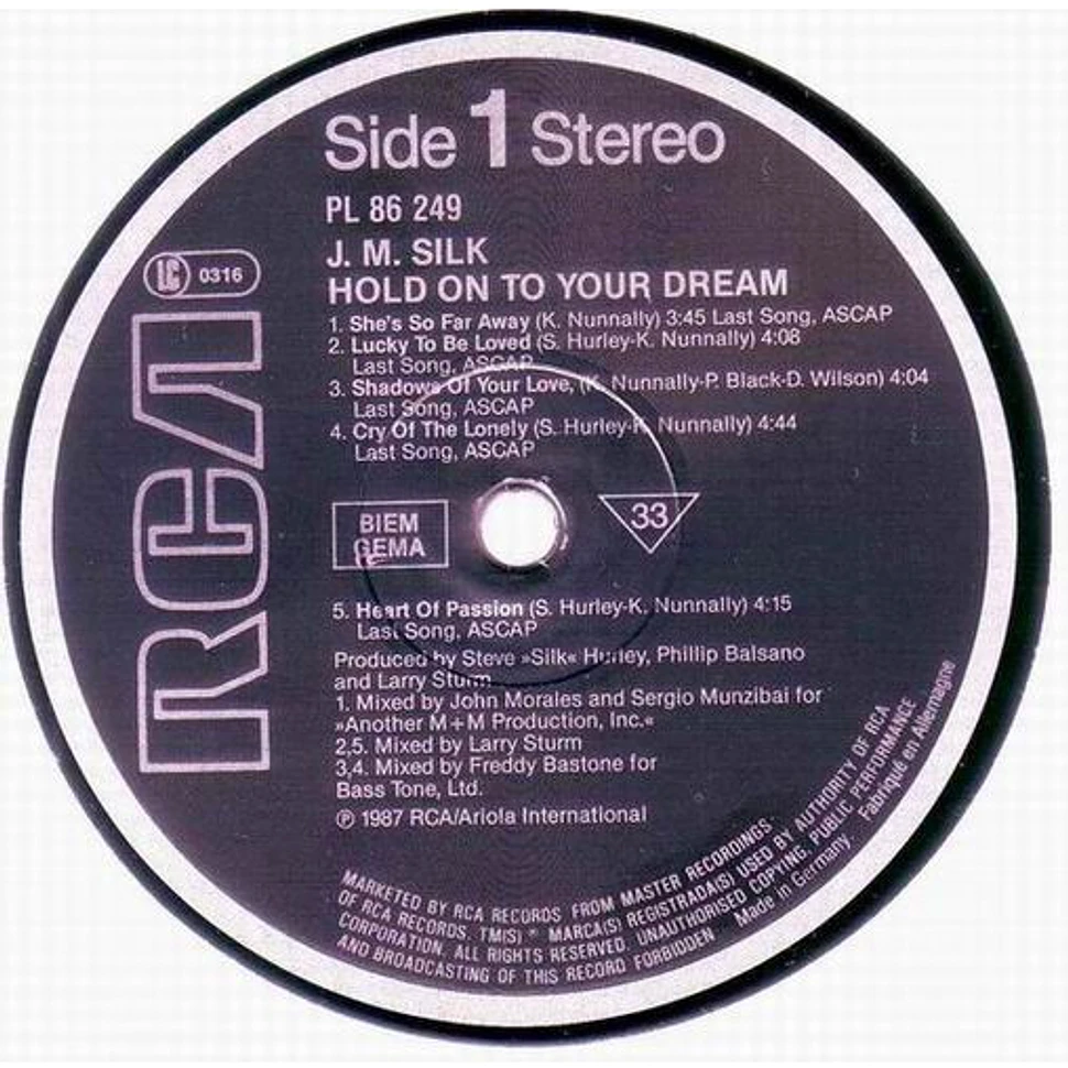 J.M. Silk - Hold On To Your Dream