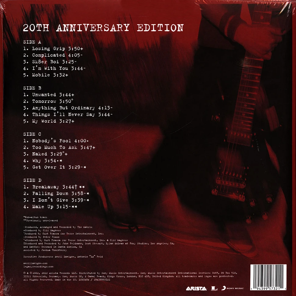 Avril Lavigne / Let Go 12 WHITE Vinyl 20th Anniversary Japanese Limited  2LP