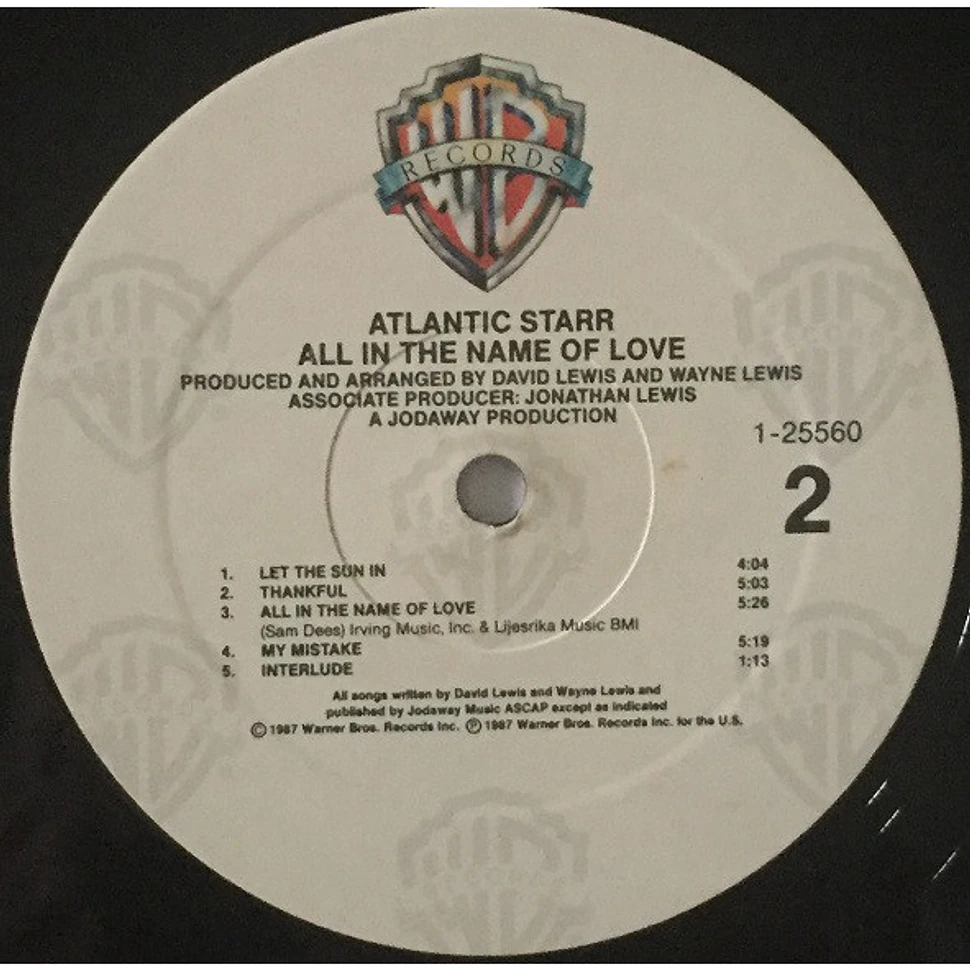 Atlantic Starr - All In The Name Of Love