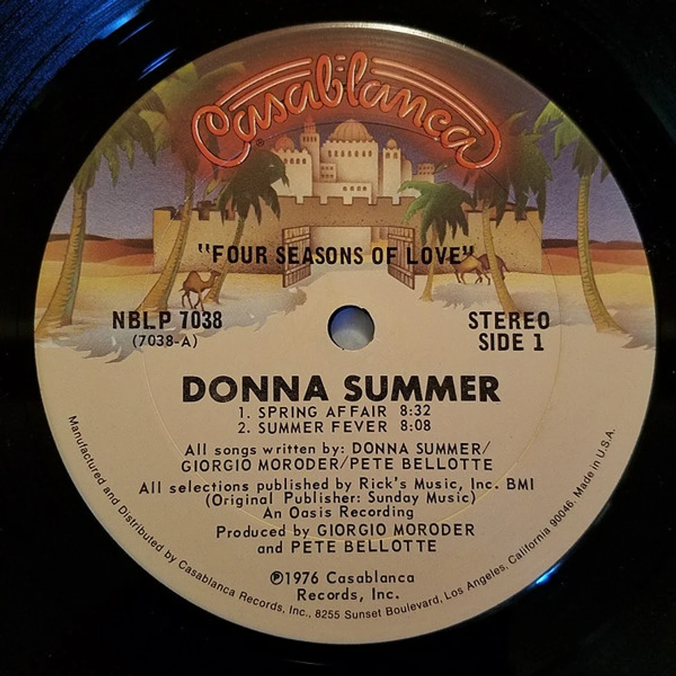 Donna Summer Four Seasons Of Love Vinyl Lp 1976 Us Original Hhv
