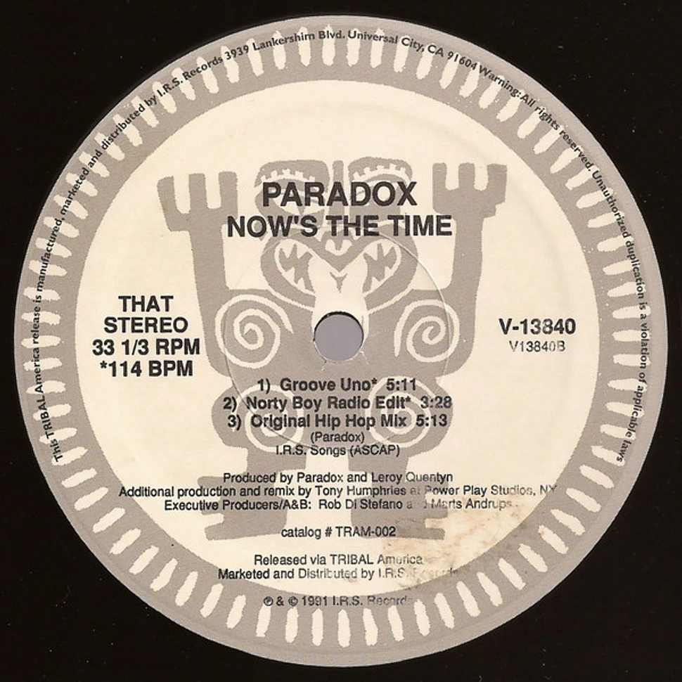 Paradox - Now's The Time