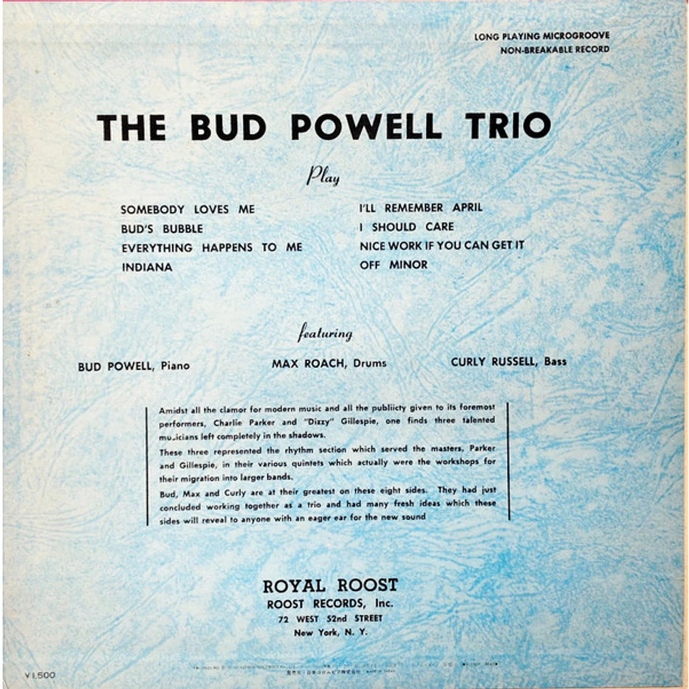 The Bud Powell Trio - The Bud Powell Trio