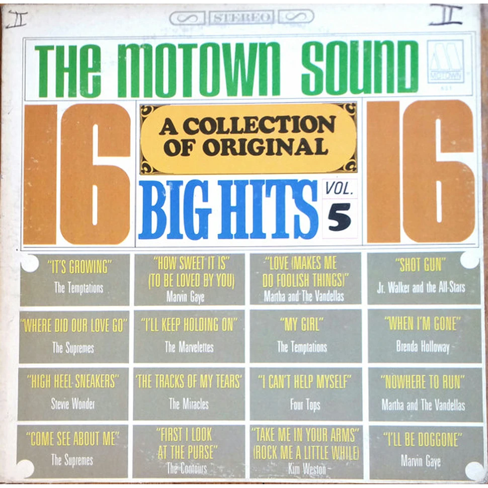 Va The Motown Sound A Collection Of Original 16 Big Hits Vol 5 Vinyl Lp 1966 Us