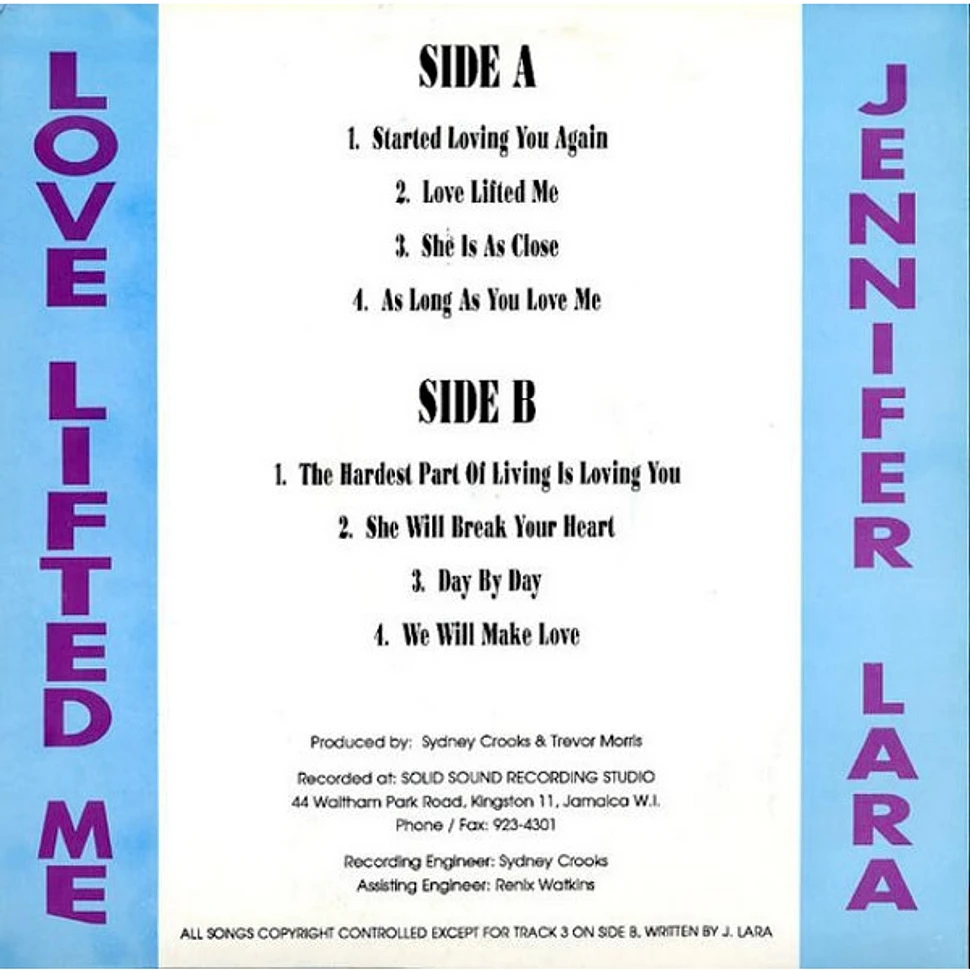 Jennifer Lara Love Lifted Me Vinyl LP 1997 JM Original HHV