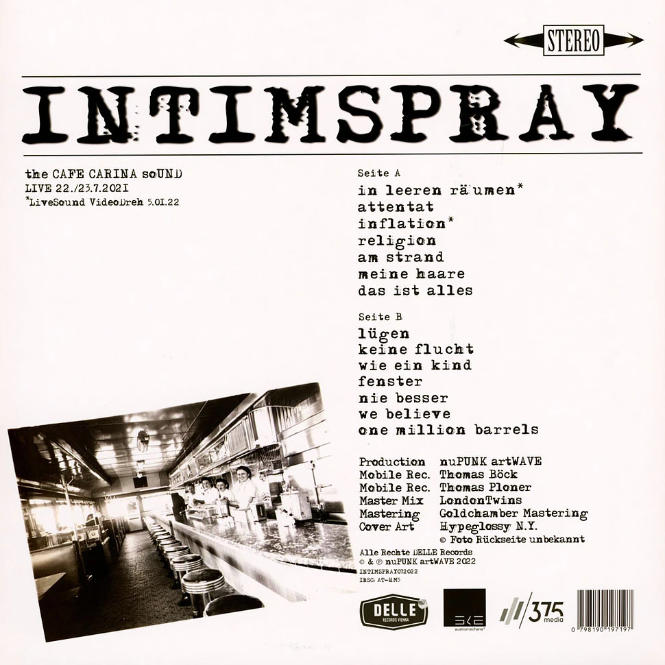 Intimspray - The Cafe Carina Sound - Live