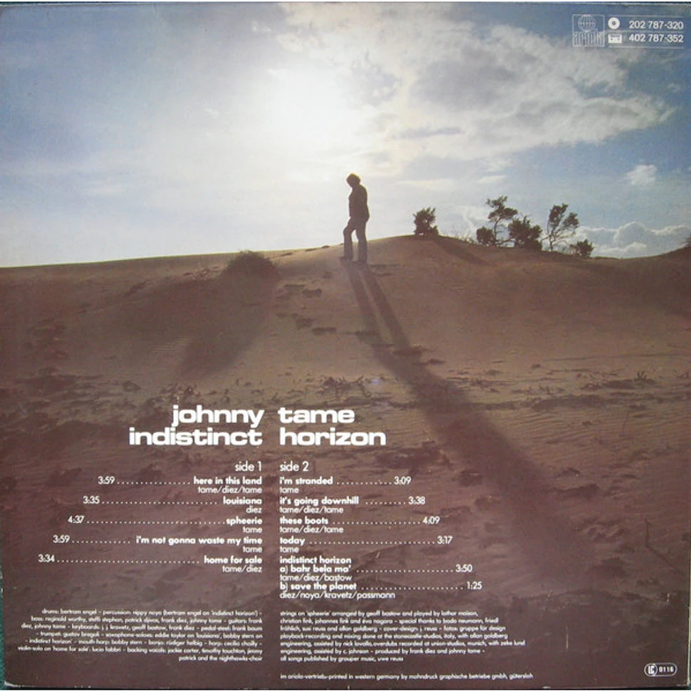Johnny Tame - Indistinct Horizon