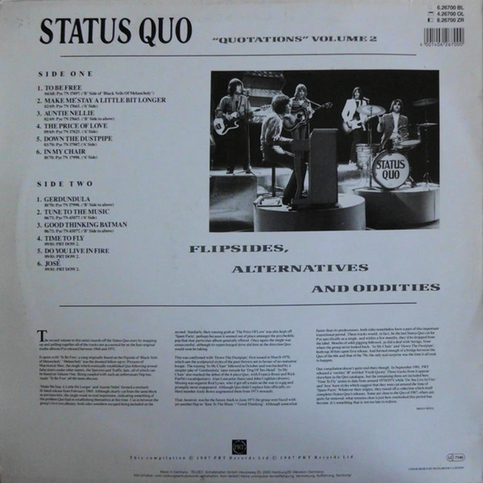 Status Quo - Quotations Vol. 2 - Flipsides, Alternatives And Oddities