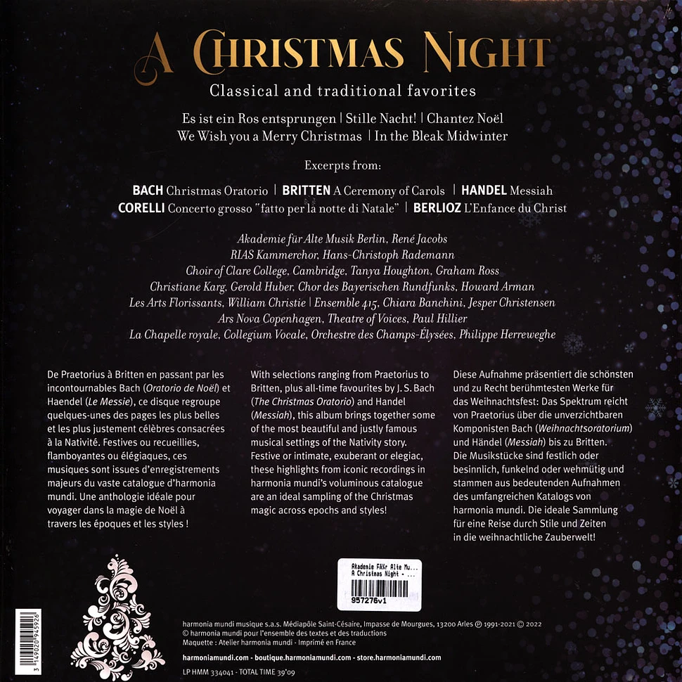 Akademie Für Alte Musik Berlin - A Christmas Night - Classical And Traditional Favorites