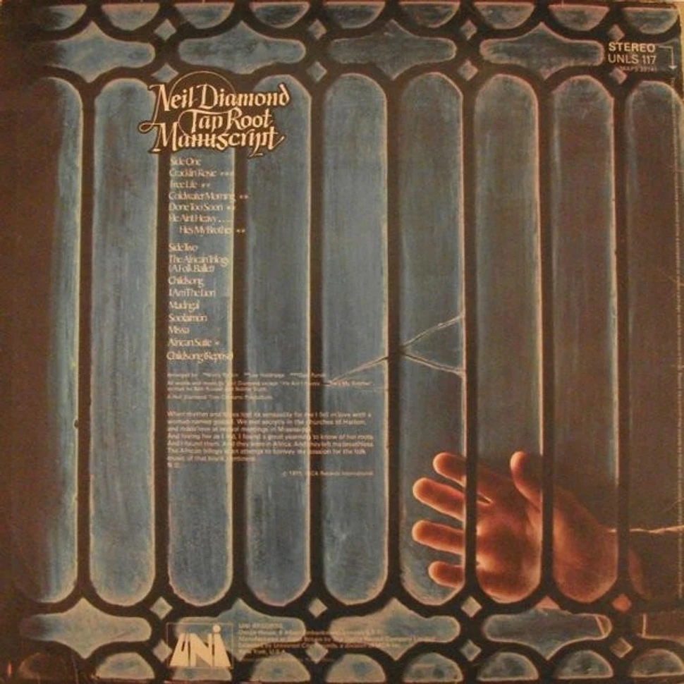Neil Diamond Tap Root Manuscript Vinyl LP 1971 UK Original HHV