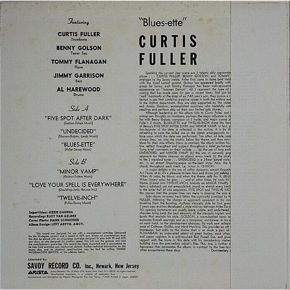 Curtis Fuller - Blues-ette