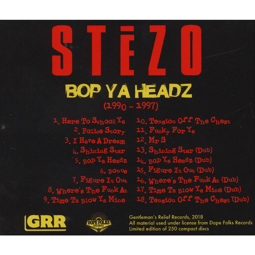 Stezo - Bop Ya Headz (1990-1997) - CD - 2018 - AU - Original | HHV