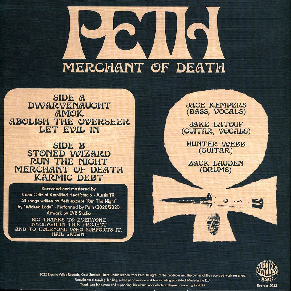 Peth - Merchant Of Death Color In Color Transparent Aquamarine Vinyl Edtion
