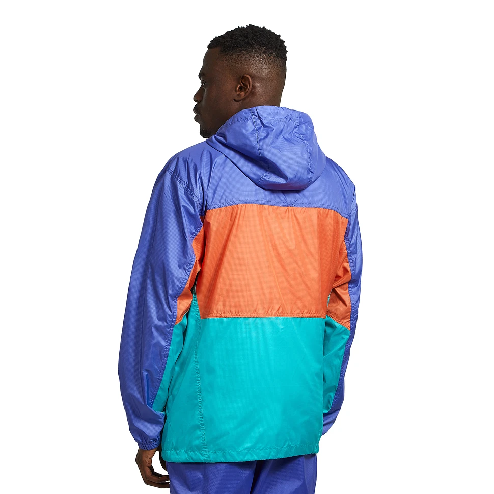 Columbia Trail Traveler Windbreaker Jacket in Bright Aqua/Desert