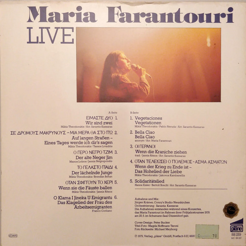 Maria Farandouri - Live