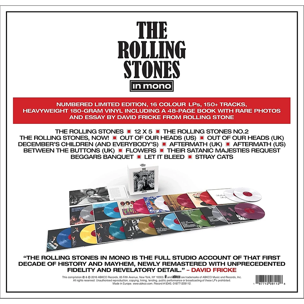The Rolling Stones - The Rolling Stones In Mono Limited Colored Vinyl Box