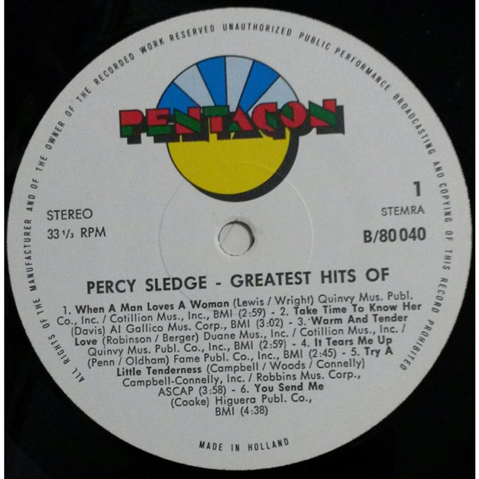 Percy Sledge - Greatest Hits Of Percy Sledge