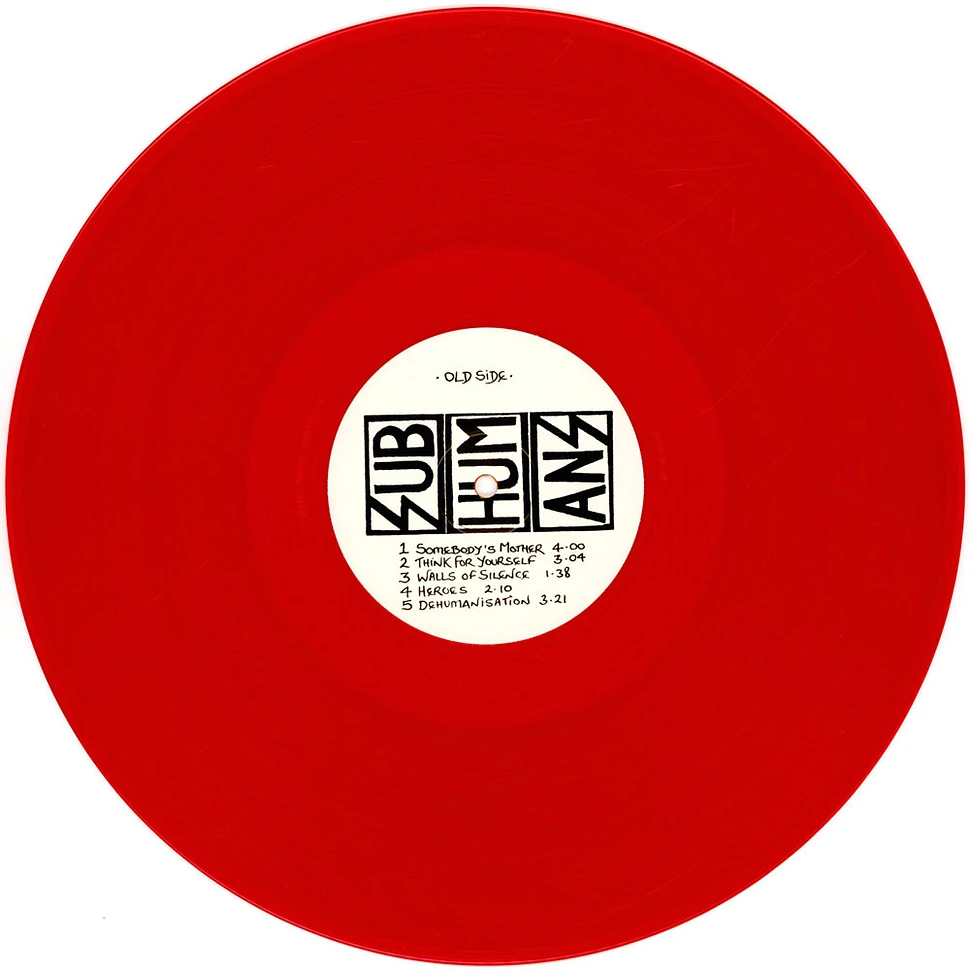 Subhumans - 29:29 Split Vision Red Vinyl Edition