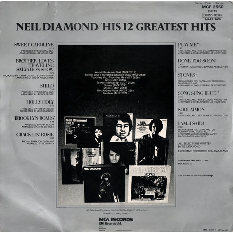 Neil Diamond - His 12 Greatest Hits