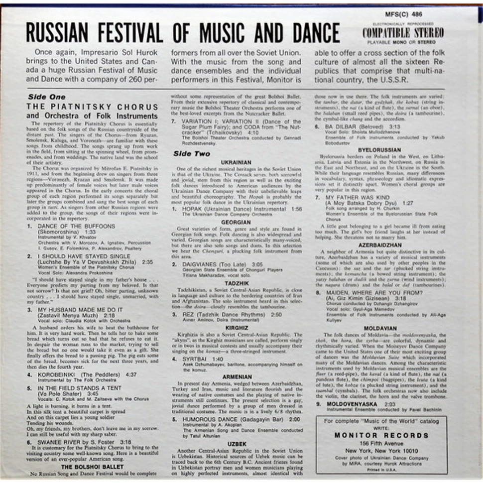 V.A. - Russian Festival Of Music & Dance