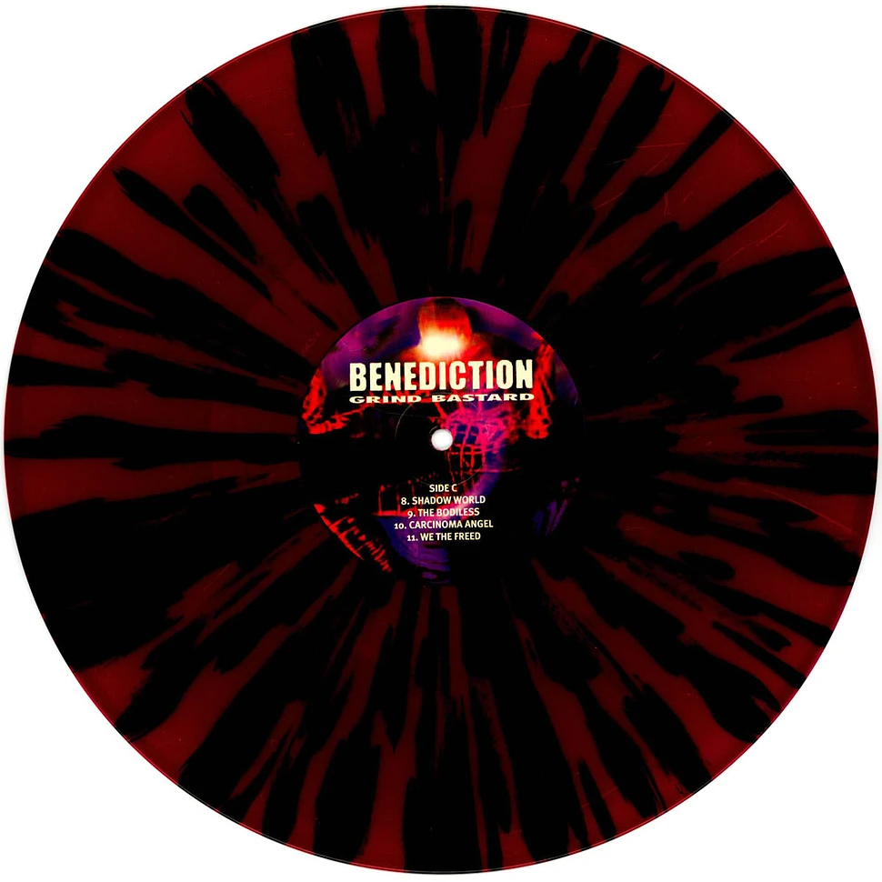 Benediction - Grind Bastard Purple / Black Splatter Vinyl Edition