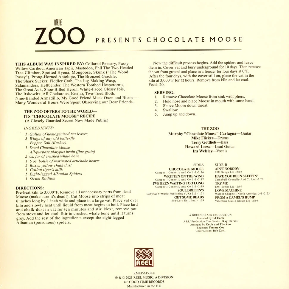 The Zoo - Presents Chocolate Moose Spearmint Green Vinyl Edition