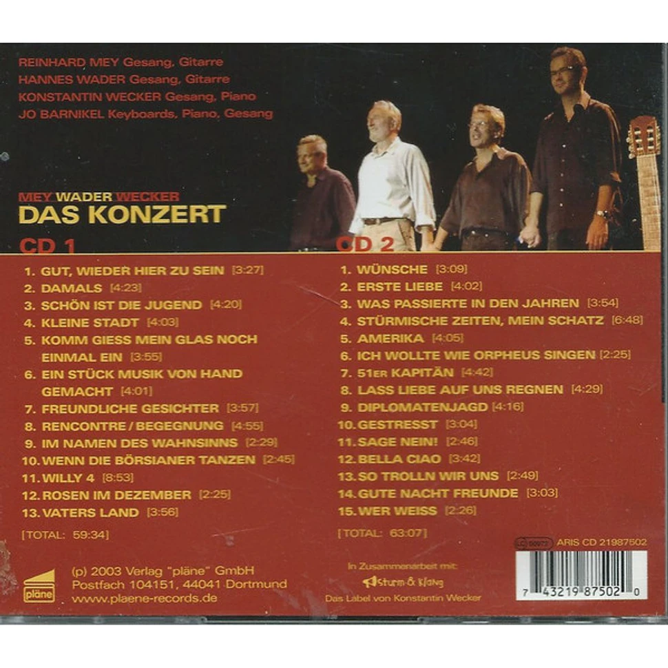 Reinhard Mey, Hannes Wader, Konstantin Wecker - Das Konzert