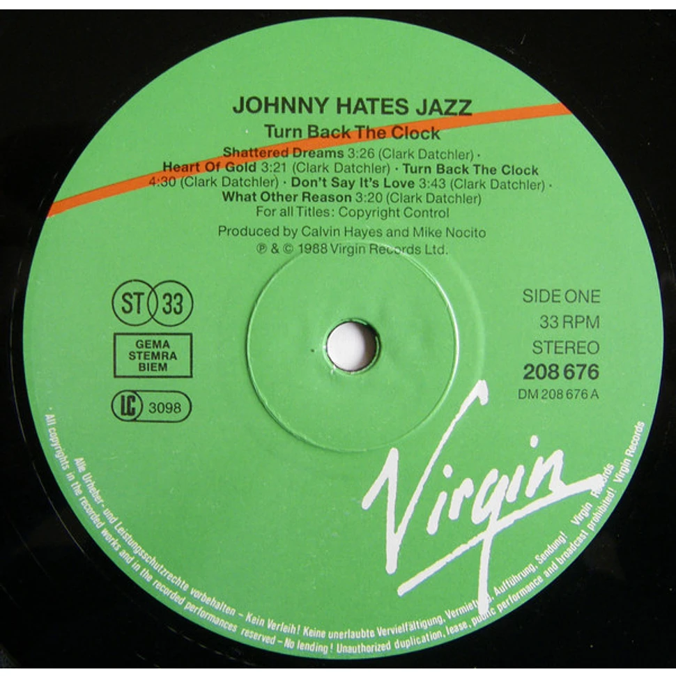 Johnny Hates Jazz - Turn Back The Clock