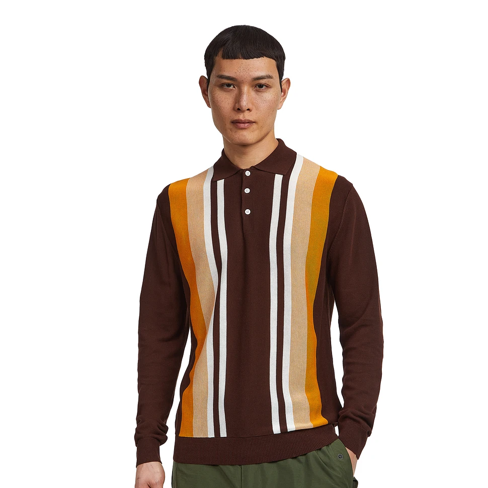 Beams Plus - Knit Polo Stripe 12G