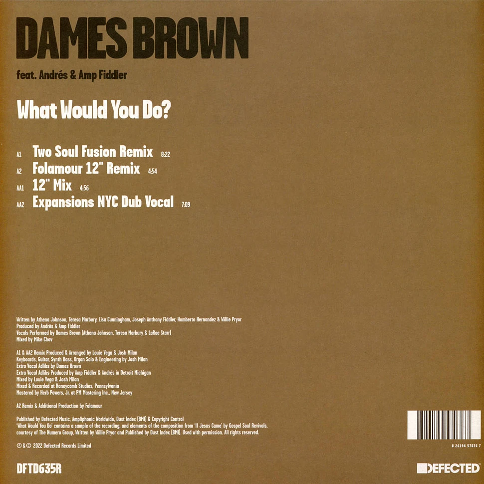 Dames Brown - What Would You Do? Remixes Feat. Andrés & Amp Fiddler