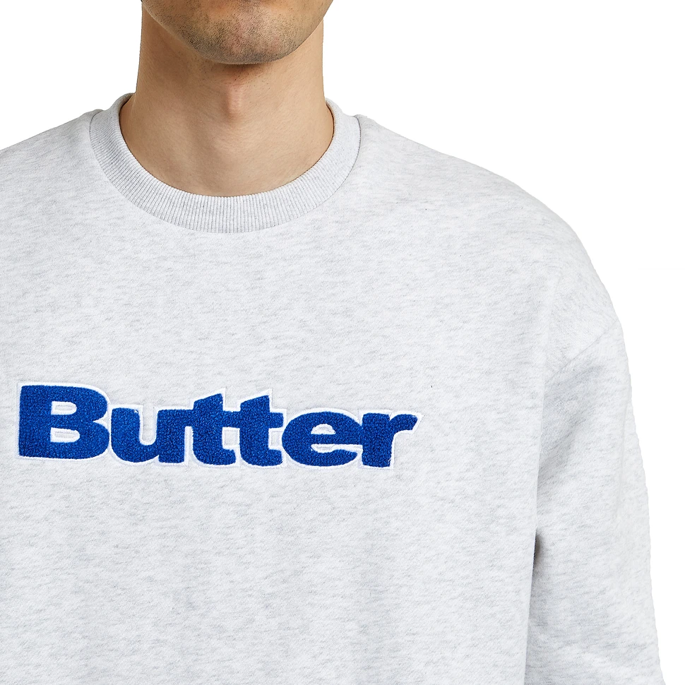 Butter Goods - Chenille Applique Crewneck Sweatshirt (Ash Grey) | HHV