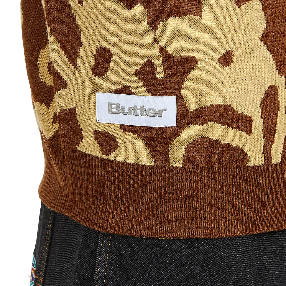 Butter Goods - Flowers Knit Vest (Brown) | HHV