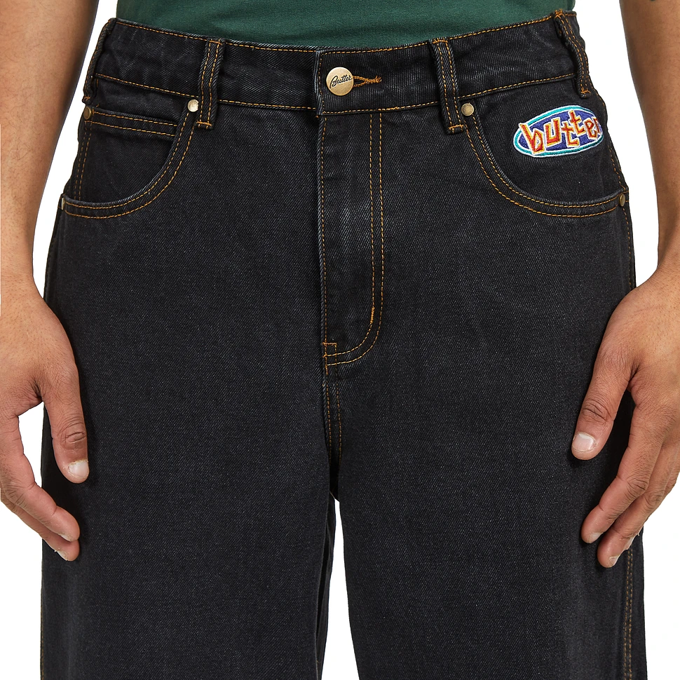 Butter Goods - Scattered Denim Pants (Faded Black) | HHV