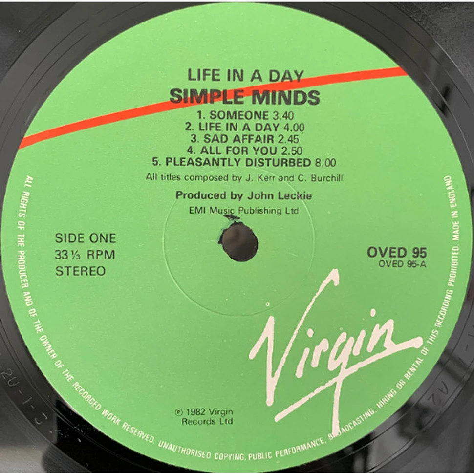 Simple Minds - Life In A Day