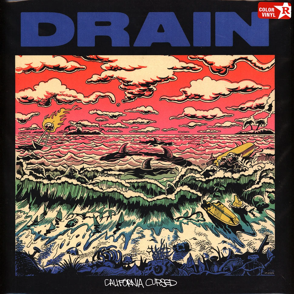 Drain - California Cursed Pink With Green Marble Vinyl Edition