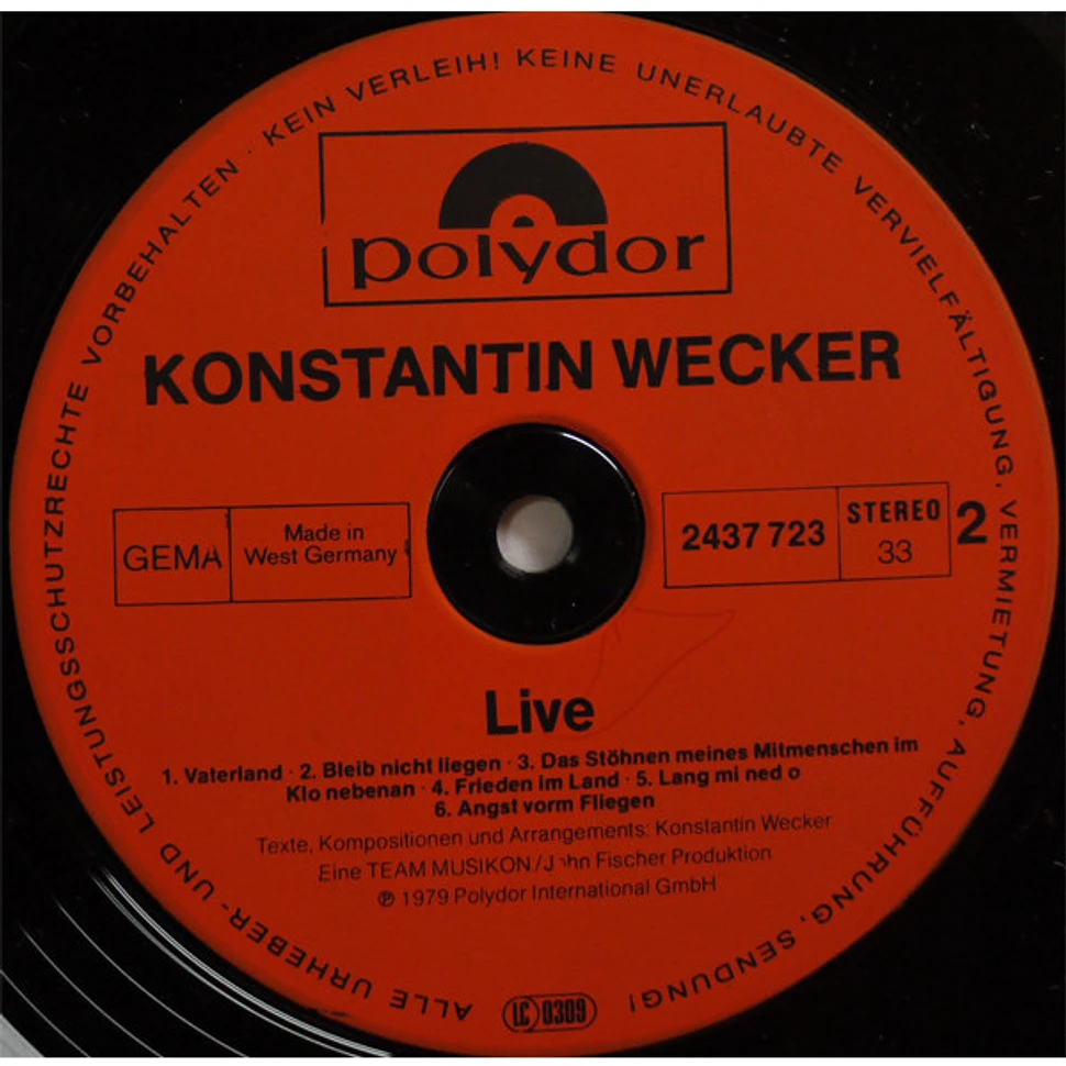 Konstantin Wecker - Live