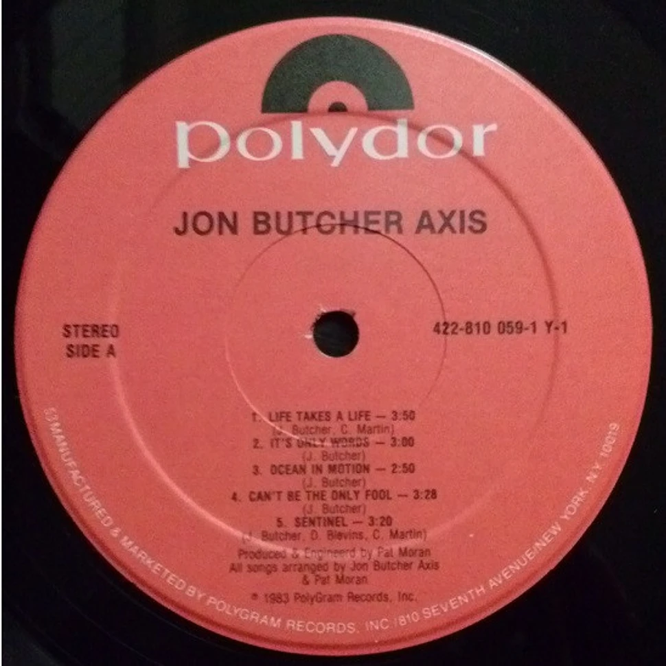 The Jon Butcher Axis - Jon Butcher Axis