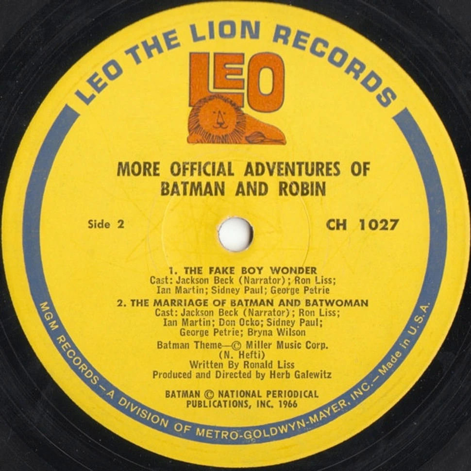 Batman & Robin More Official Adventures Of Batman & Robin Vinyl LP