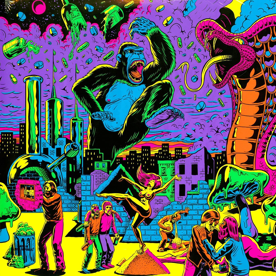 V.A. - Warfaring Strangers: Acid Nightmares Neon Blotter Swirl Vinyl Edition