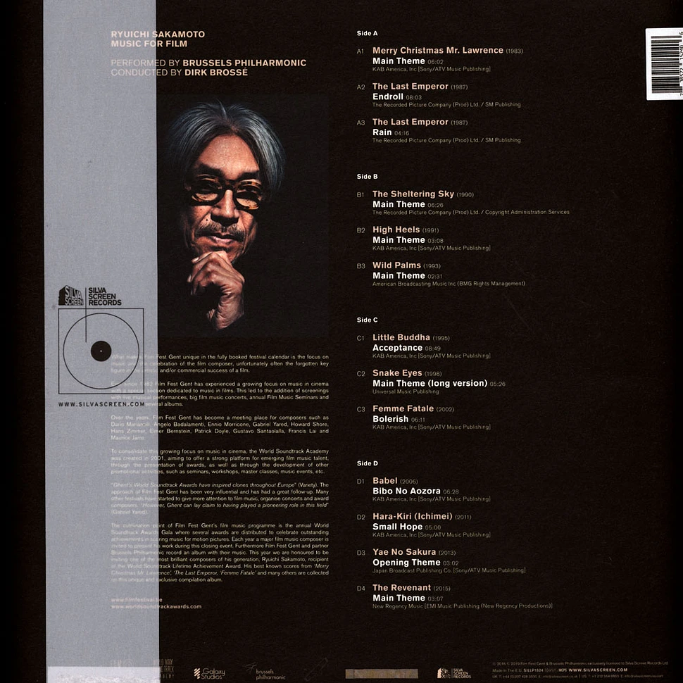 Ryuichi Sakamoto - Music For Film White & Black Splatter Vinyl Edition Edition