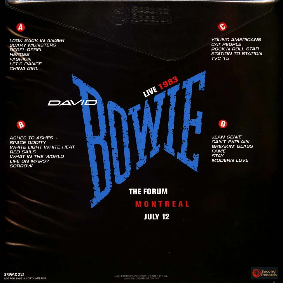 David Bowie - Live At The Forum Montreal 1983 Turquoise Vinyl Edition