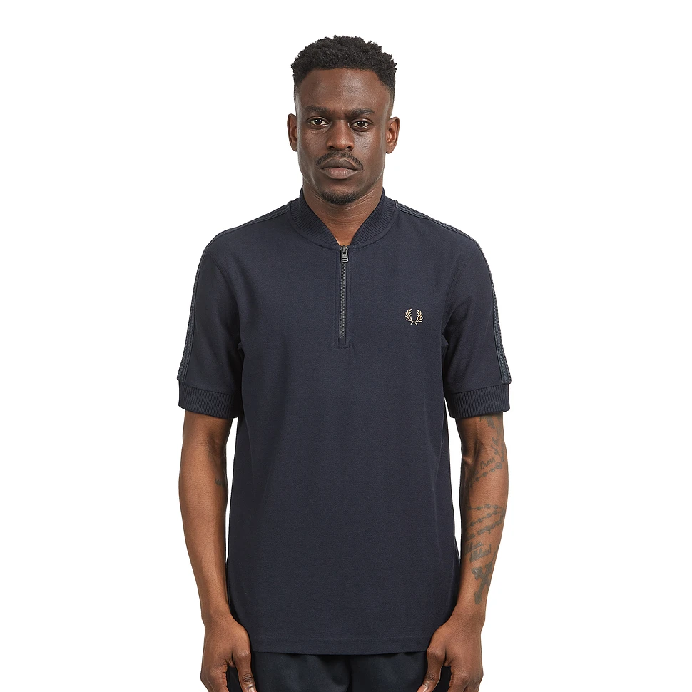Fred Perry - Bomber Neck Half Zip Polo Shirt