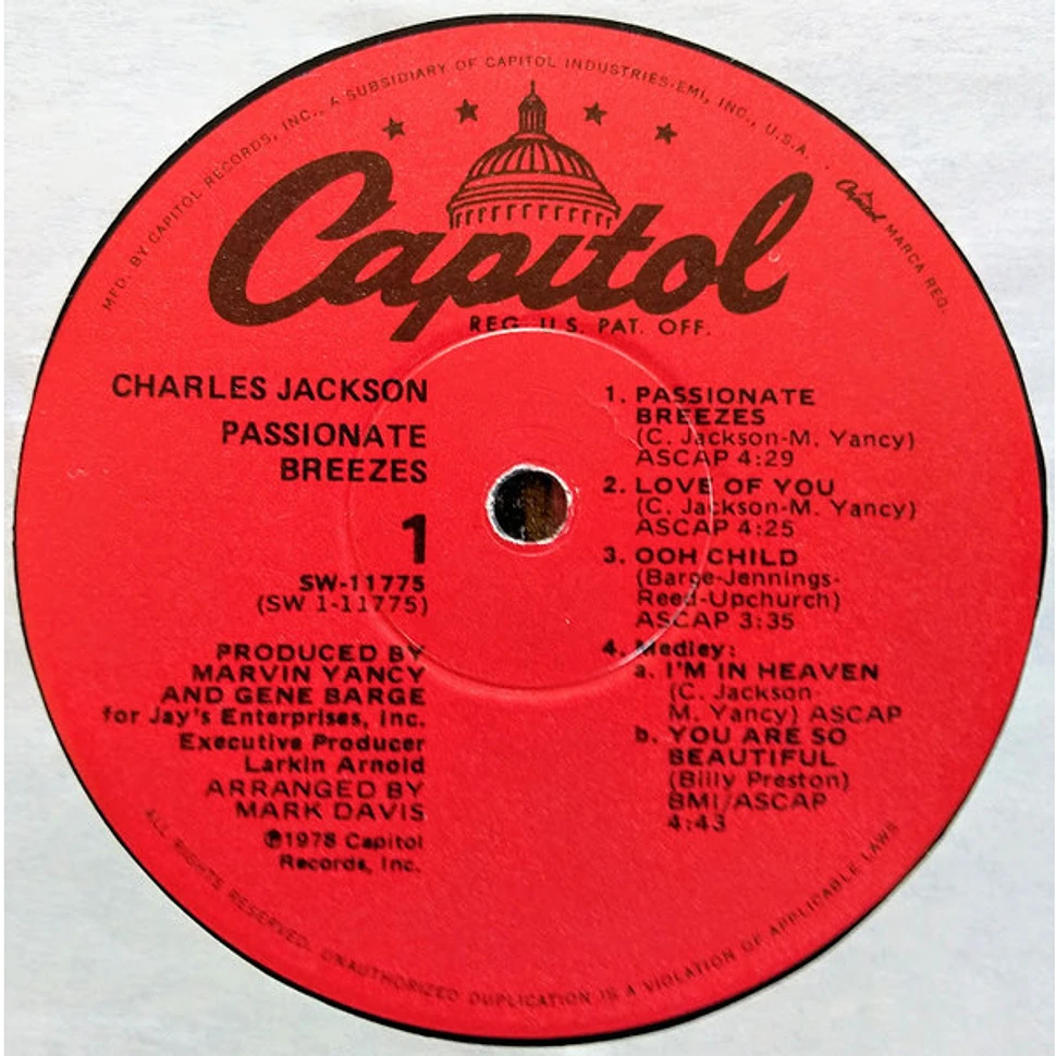 Chuck Jackson - Passionate Breezes