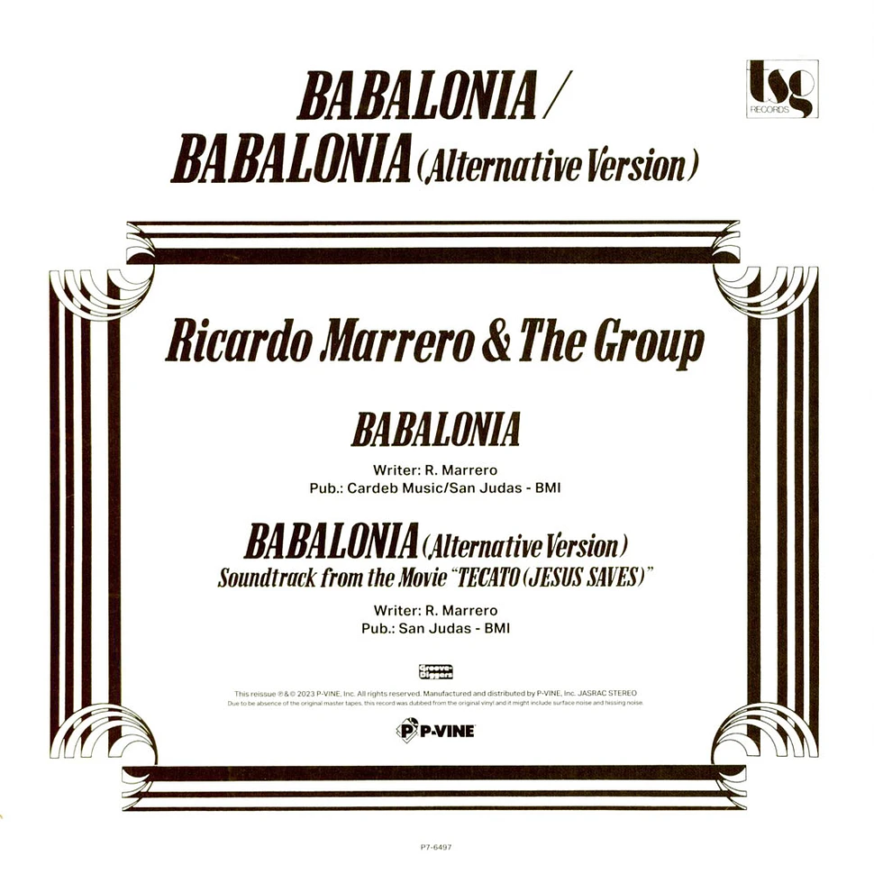 Ricardo Marrero & The Group - Babalonia / And We'll Make Love