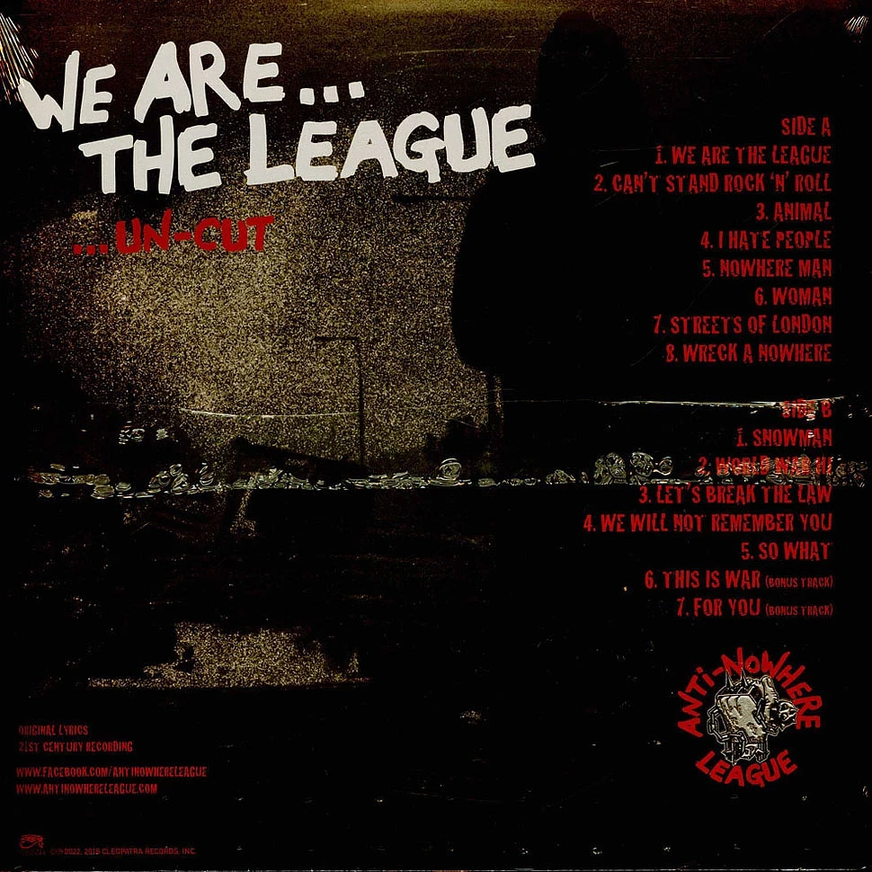 Anti-Nowhere League - We Are...The League