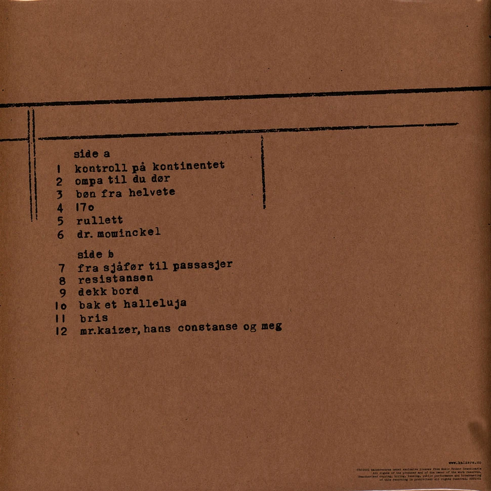 Kaizers Orchestra - Ompa Til Du Dor Remastered 180g Vinyl Edition