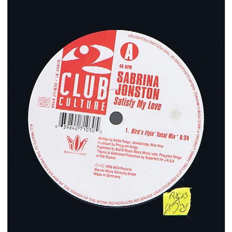 Sabrina Johnston - Satisfy My Love (Superbird Mixes)